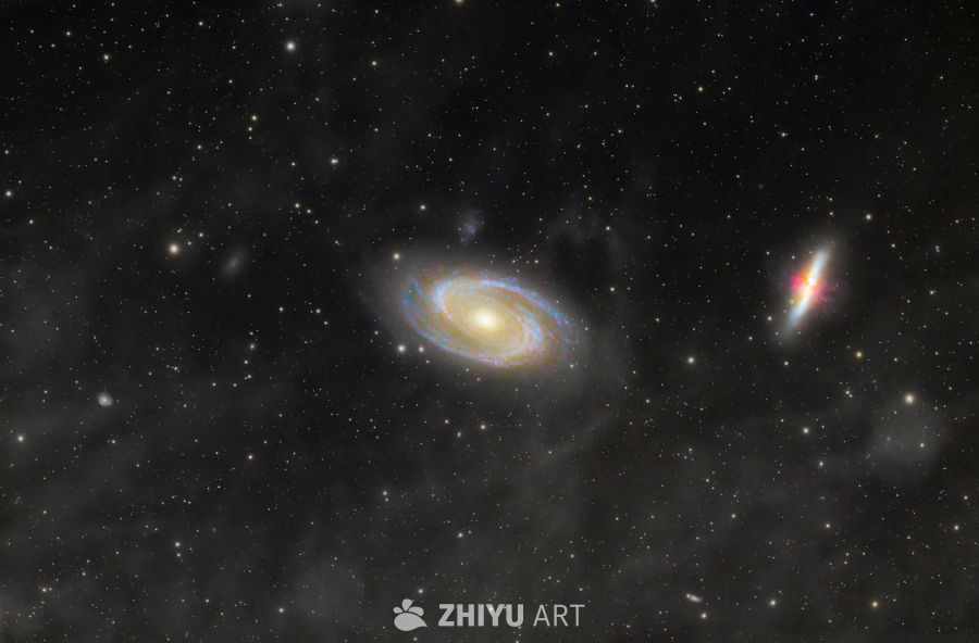 星系交汇的宇宙奇观