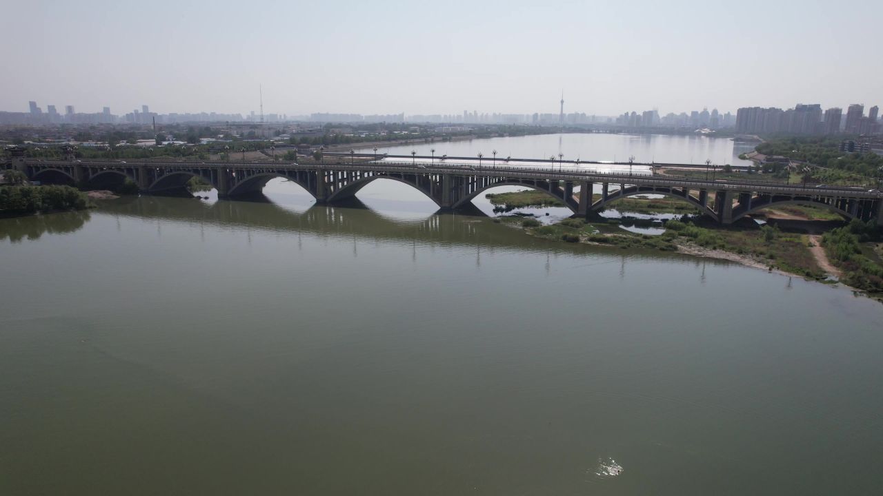 河南洛阳城市风光旅游景区航拍 