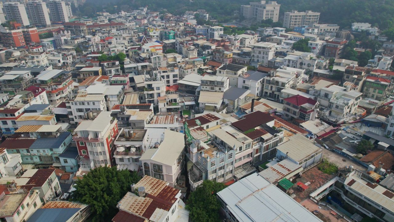 航拍厦门曾厝垵景观