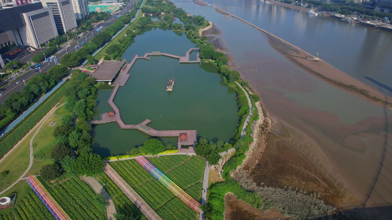 航拍福州花海公园景观 8