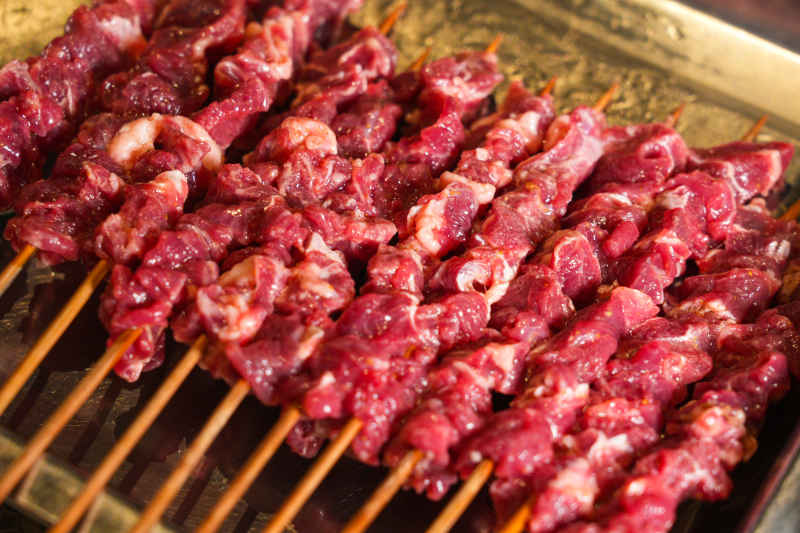 烧烤撸串必备美食烤新鲜牛肉 2