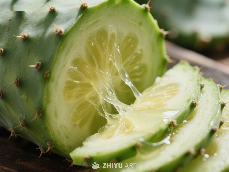 仙人掌果切片，清新多汁 411