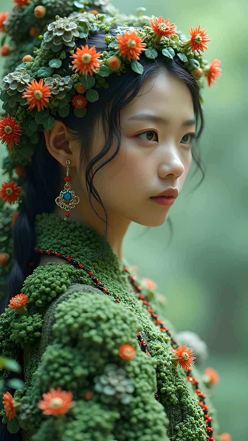 森林系列五颜六色古风艺术美女 108