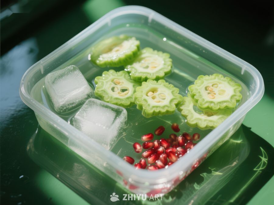 苦瓜冰块与石榴籽的清新组合 136