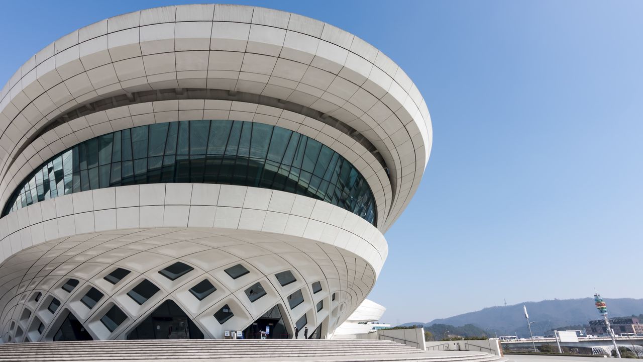 长沙梅溪湖艺术中心大范围延时摄影