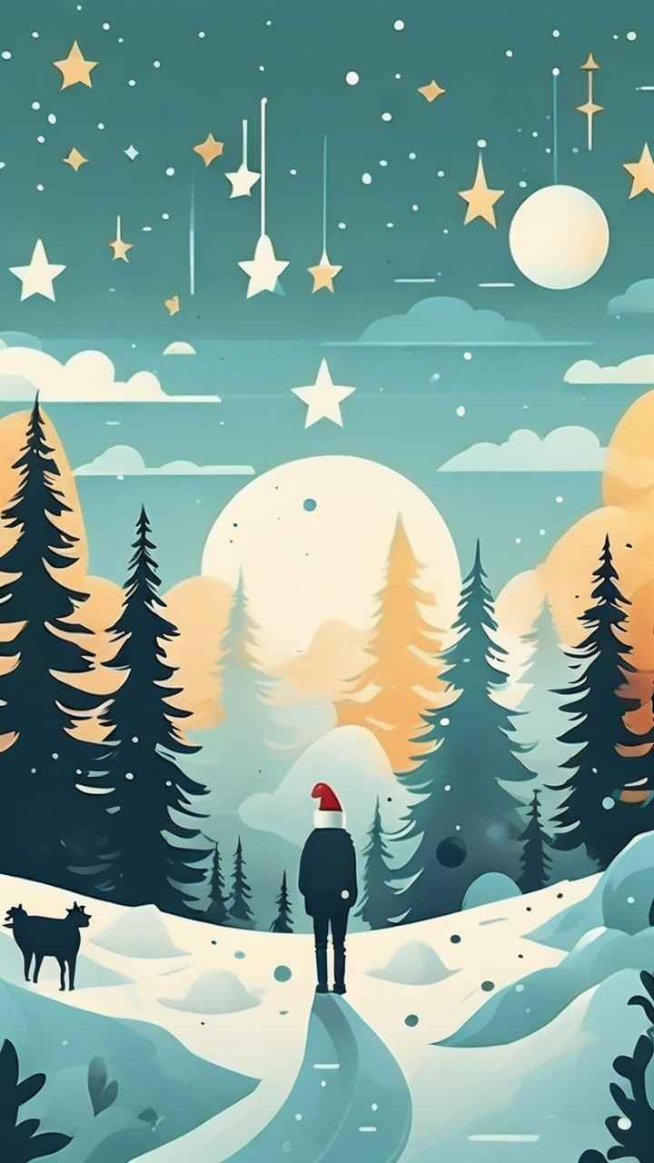 圣诞节插画背景图 134