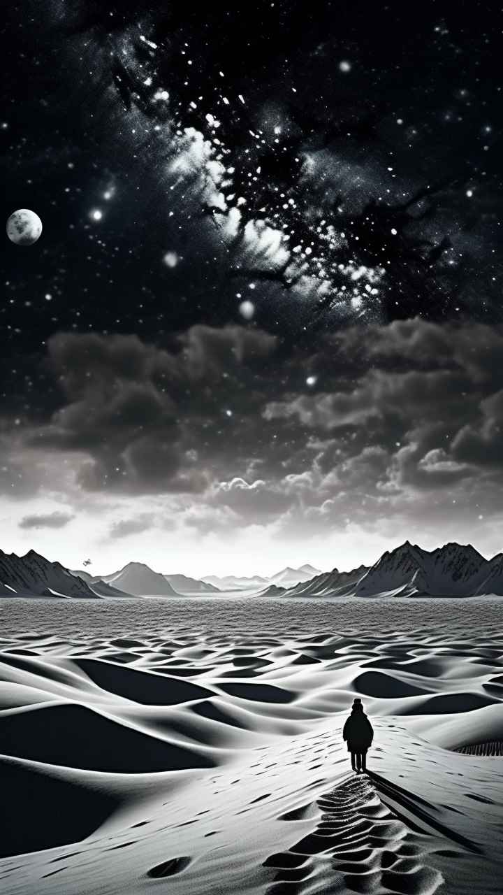 仙境广角冬日沙漠插画雪景 10