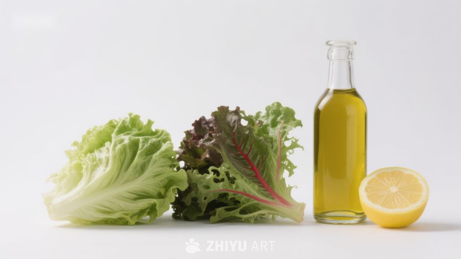橄榄油、生菜与柠檬的清新组合
