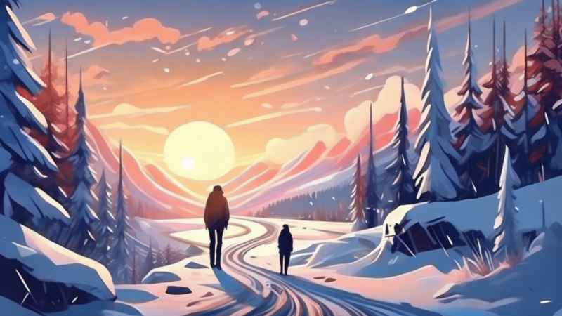插画冬季背景图 1