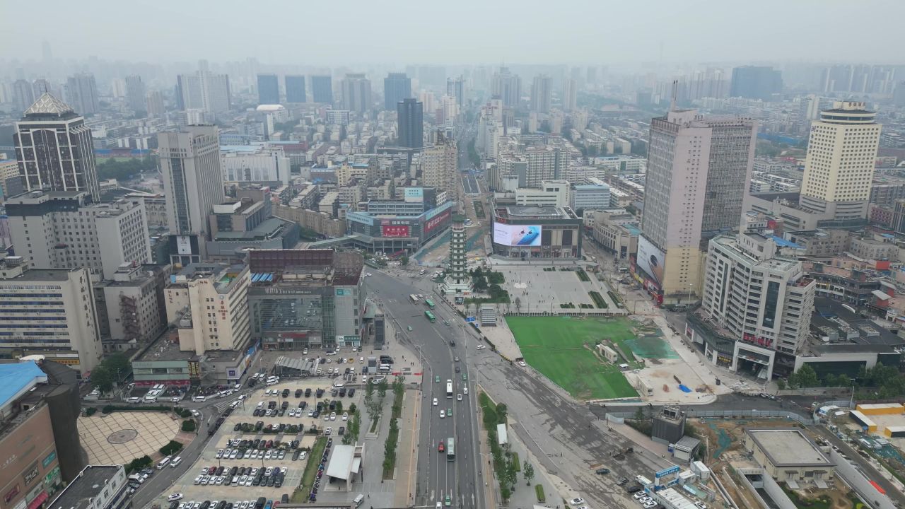 河南郑州城市风光航拍