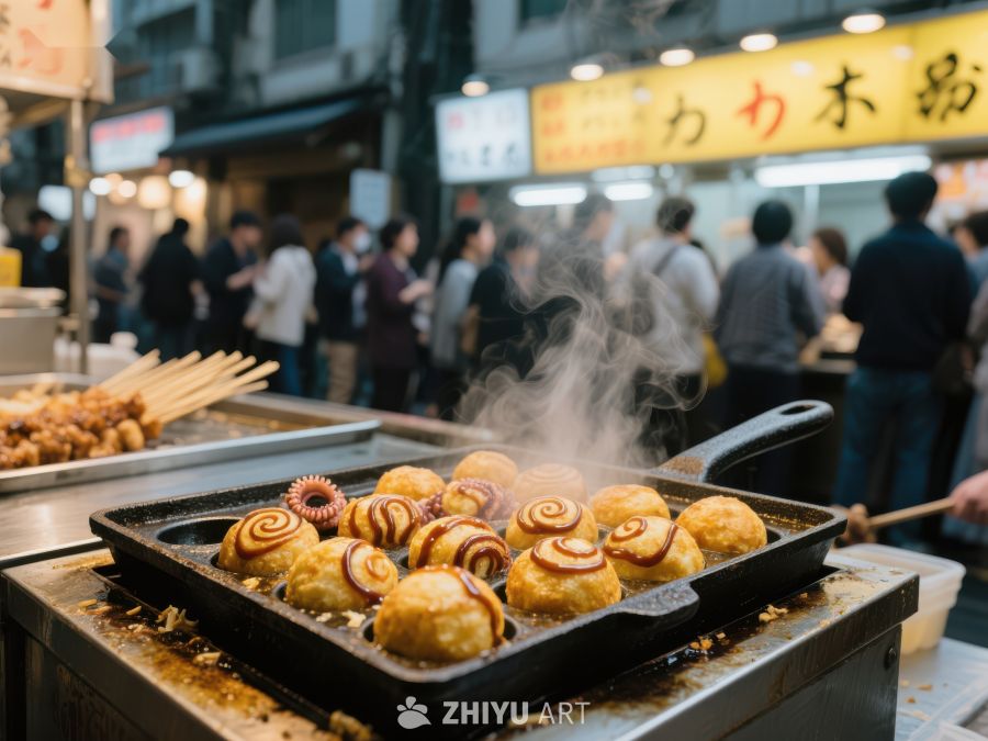 街头美食：热腾腾的章鱼小丸子 59
