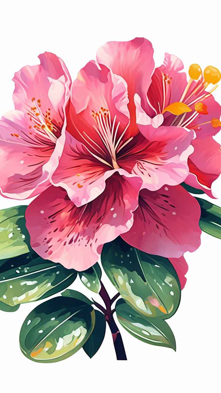 杜鹃花摄影图插画 14