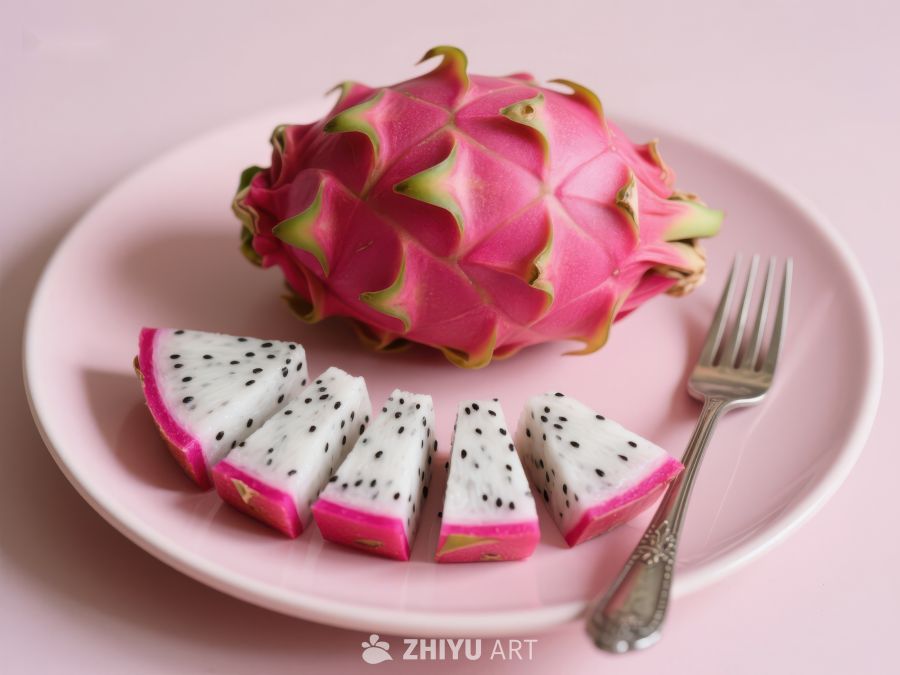 切片火龙果与整果展示 416