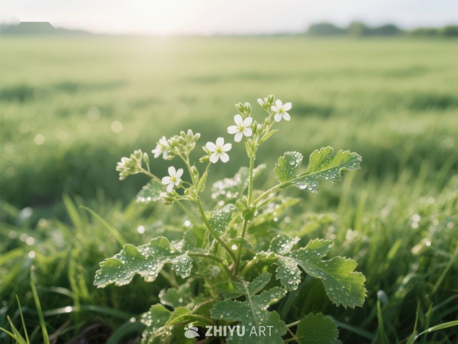 晨露中的小白花 44