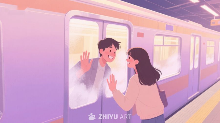 地铁站台上的挥手告别 115