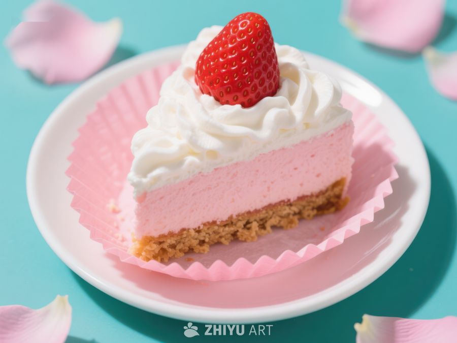 草莓奶油蛋糕切块