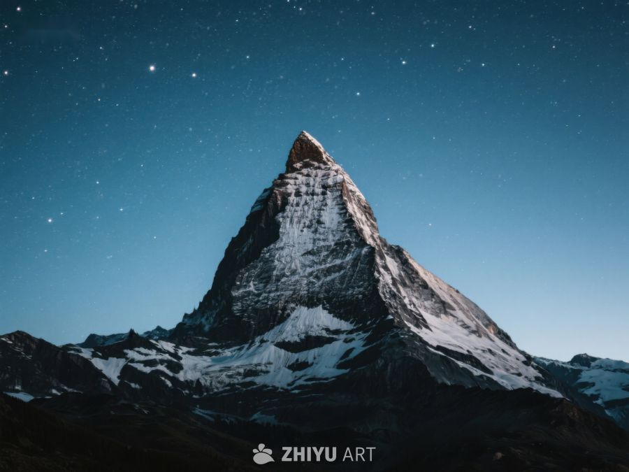 夜空下的巍峨雪山 335