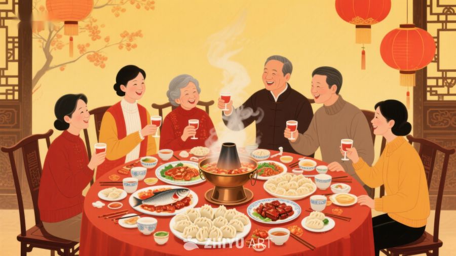 家庭围炉共聚，共享火锅盛宴 532