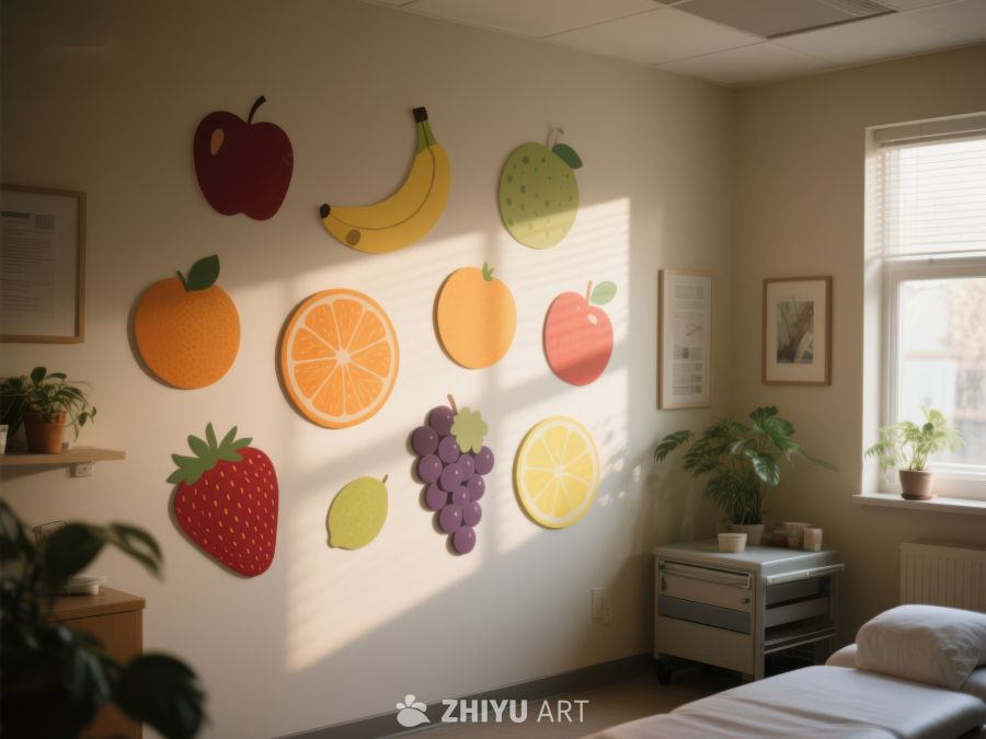 儿童病房的温馨水果墙装饰 121