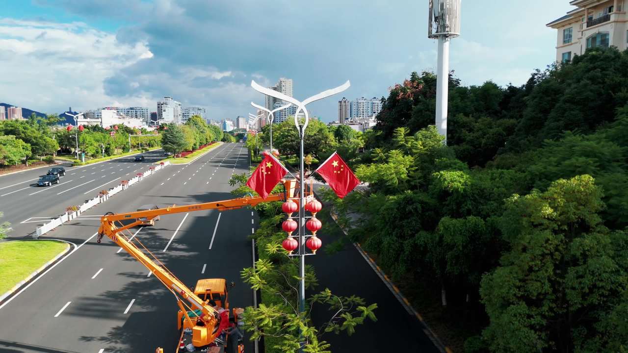 城市道路节日装饰施工