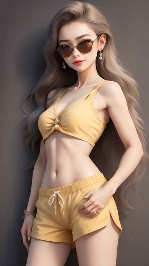 吊带美女