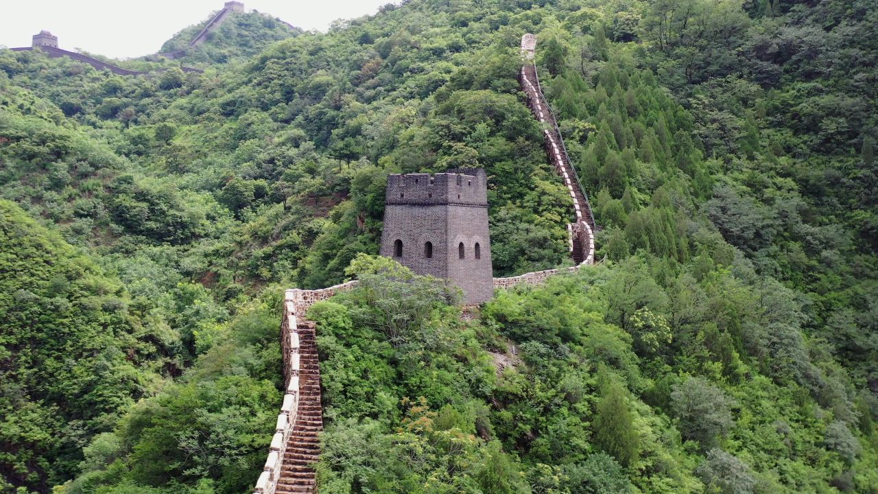 4K航拍天津黄崖关长城古建筑