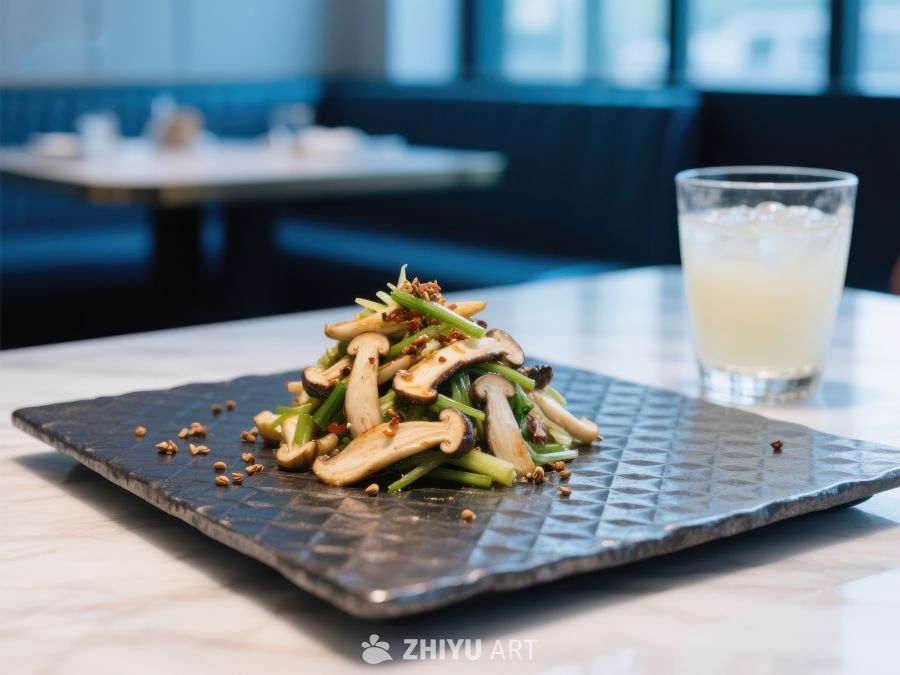 精致素食拼盘与饮品 546