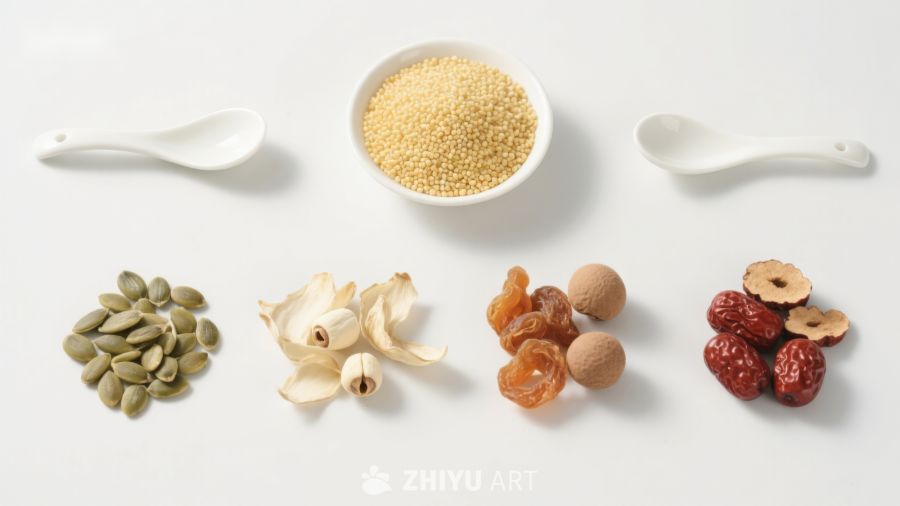 多种健康食材的展示