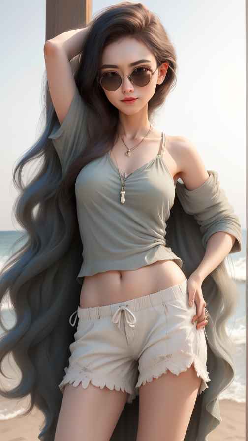 美女身材好看穿什么都好看