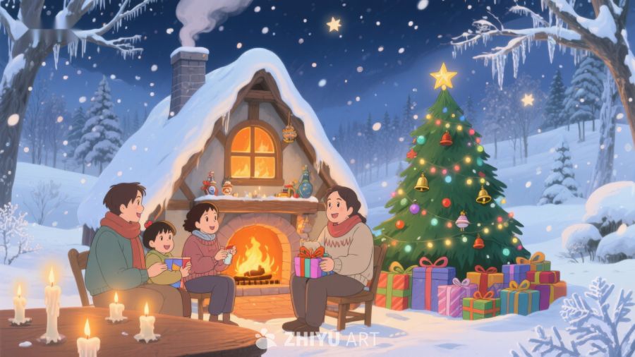 冬夜温馨家庭圣诞聚会 87
