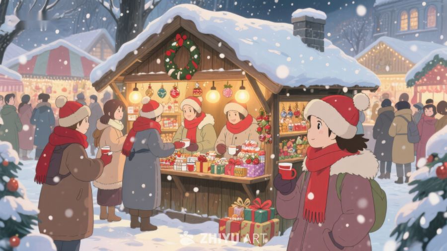 冬日市集的温馨圣诞夜 16