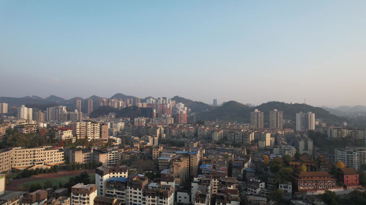 贵州遵义城市建设航拍