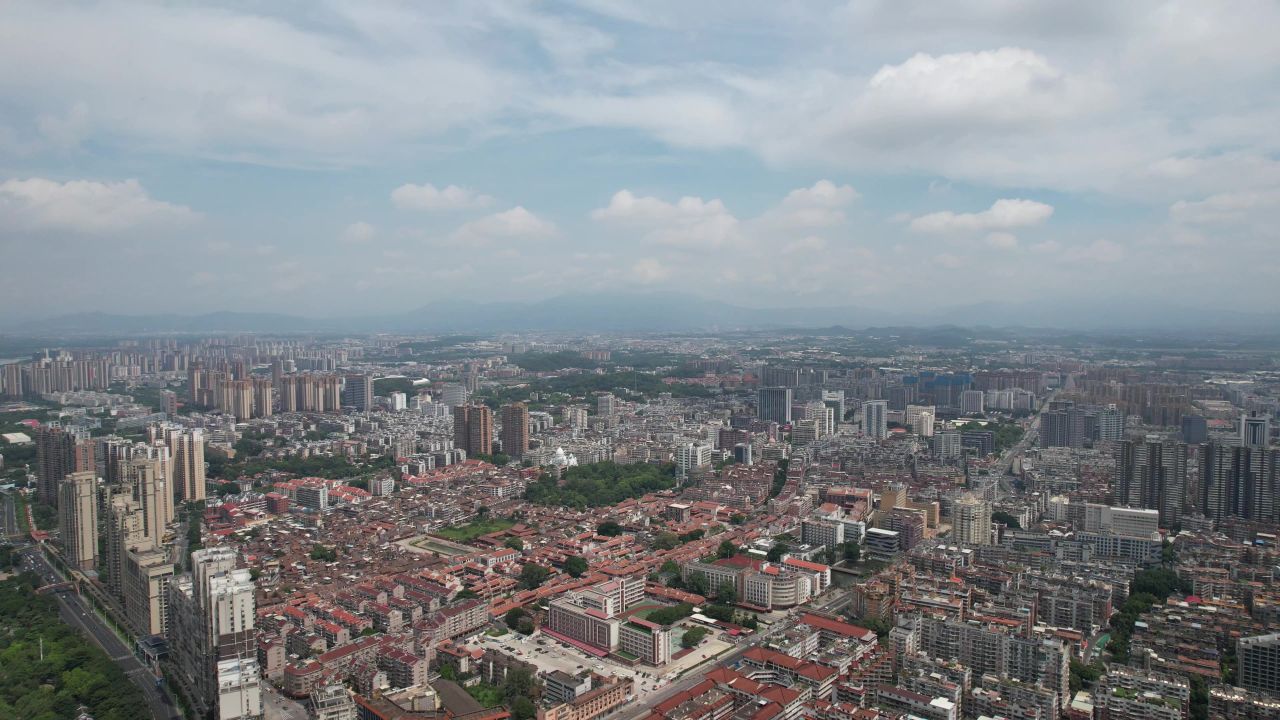 福建 漳州 城市 大景 航拍