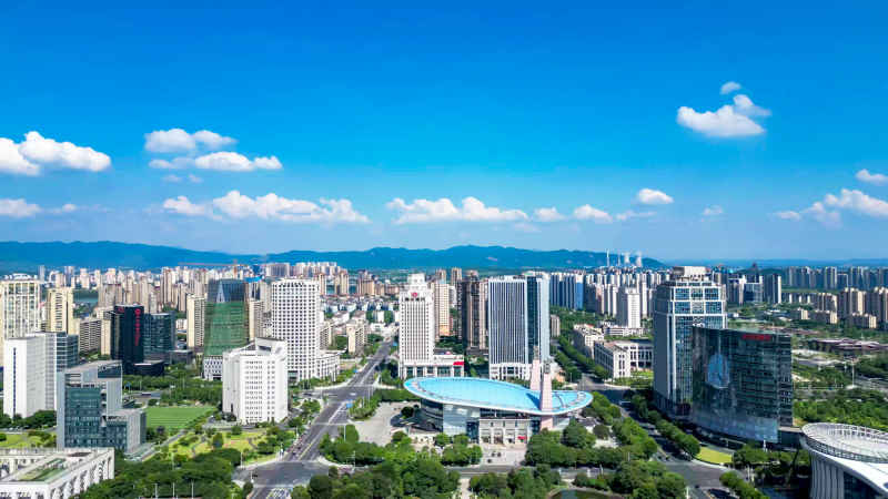 江西吉安城市风光旅游景区航拍图