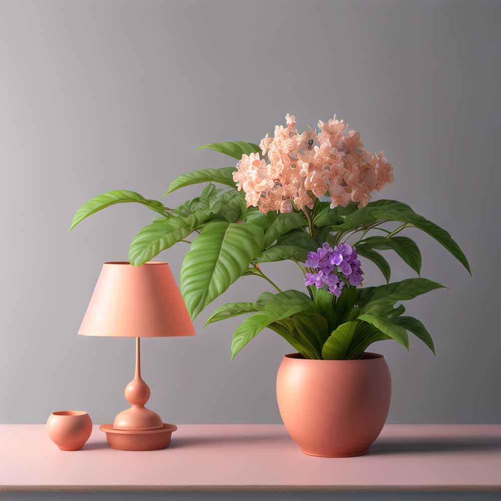 绿植花瓶摆放场景