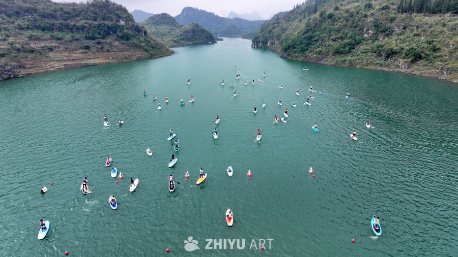 山水间桨板比赛 水上桨板运动 24