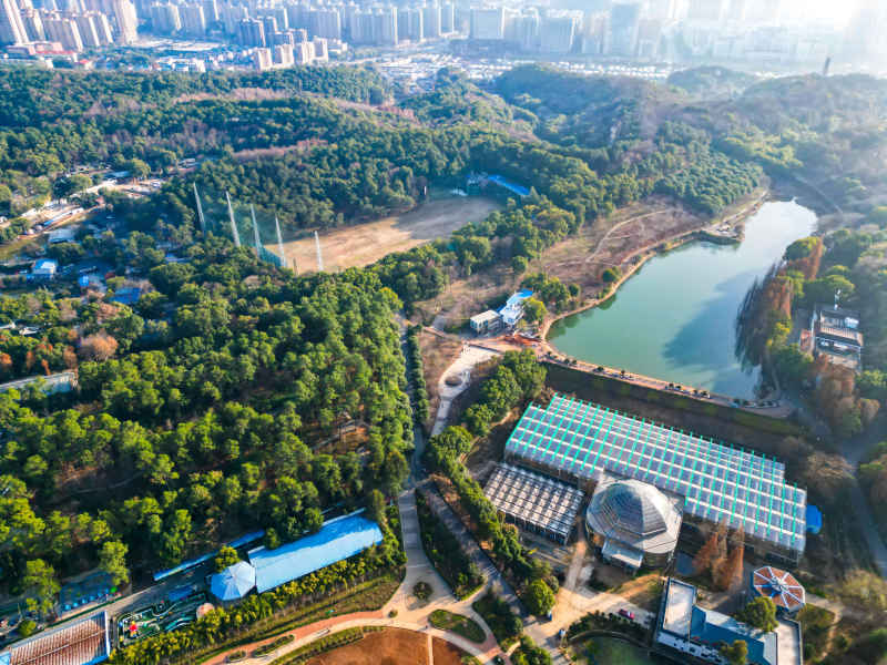 湖南省植物园航拍摄影图