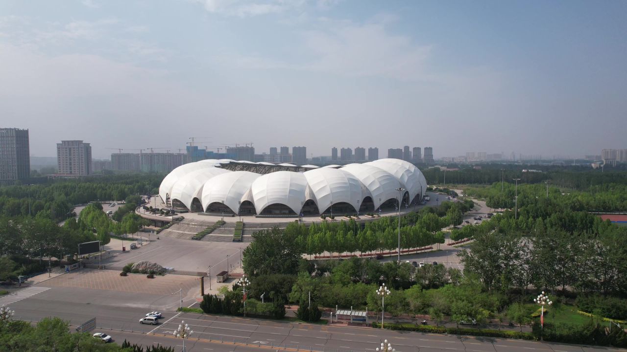 河北沧州城市风光航拍 