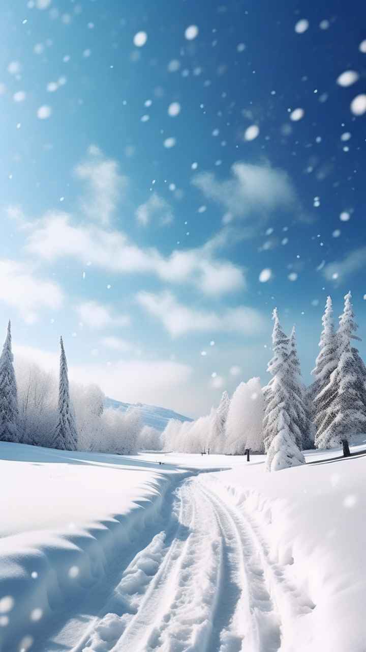 美丽冬季雪景 5