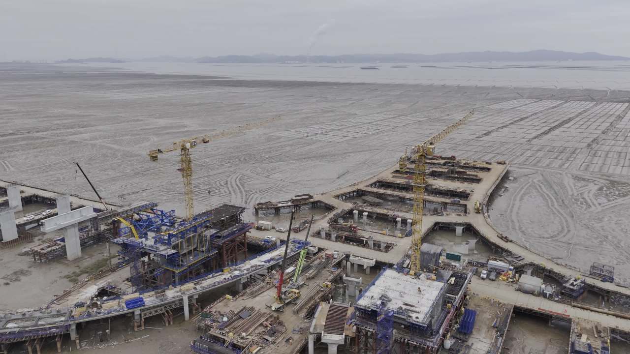 滨海栈道建设工地 13