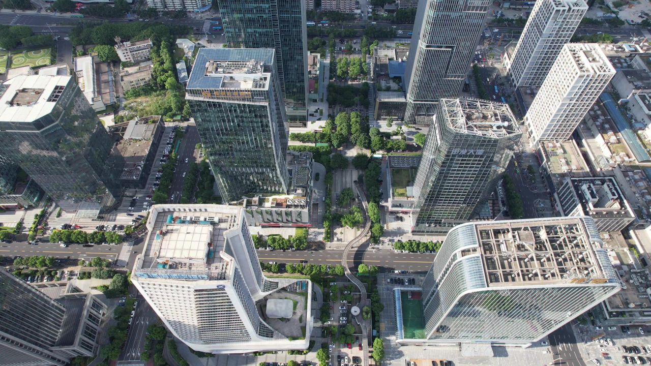 福建福州金融街万达广场航拍