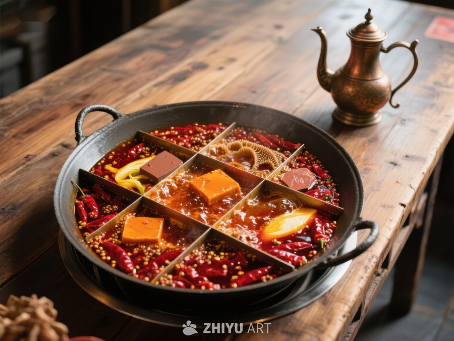 九宫格火锅，麻辣鲜香诱人 276