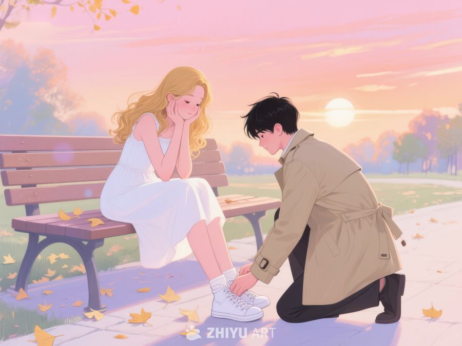 秋日公园里的温馨瞬间 586