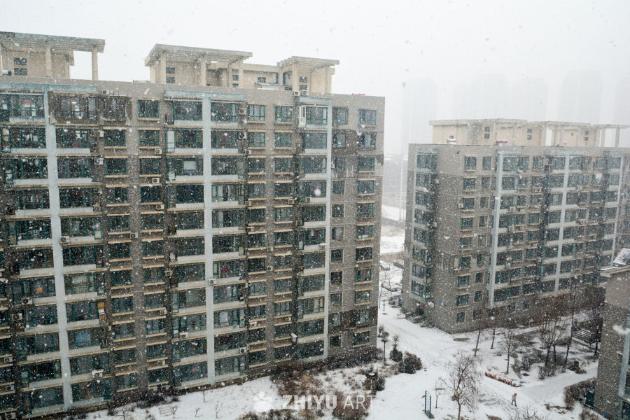 雪中的小区