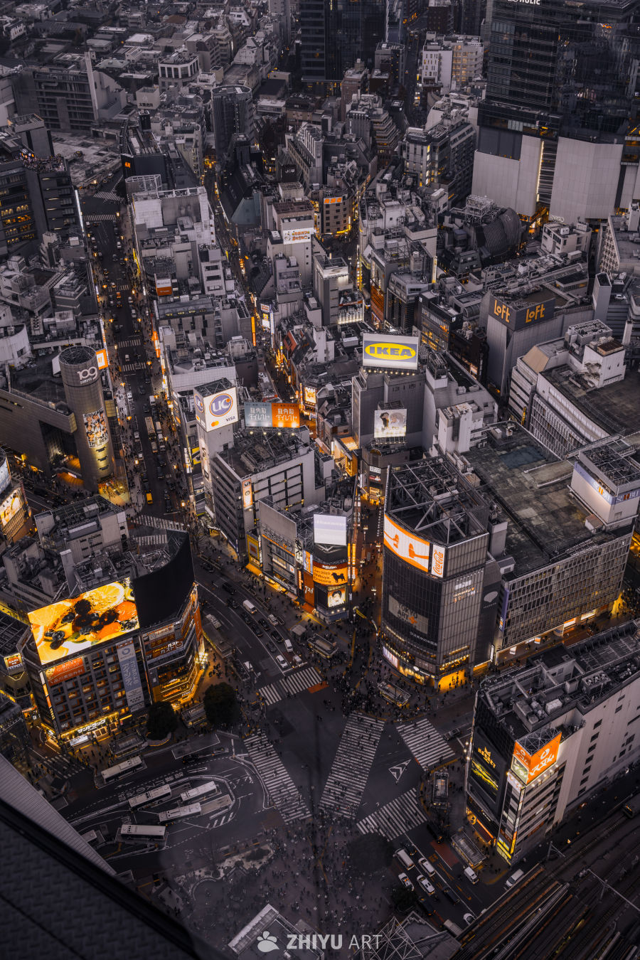 东京夜景繁华街景