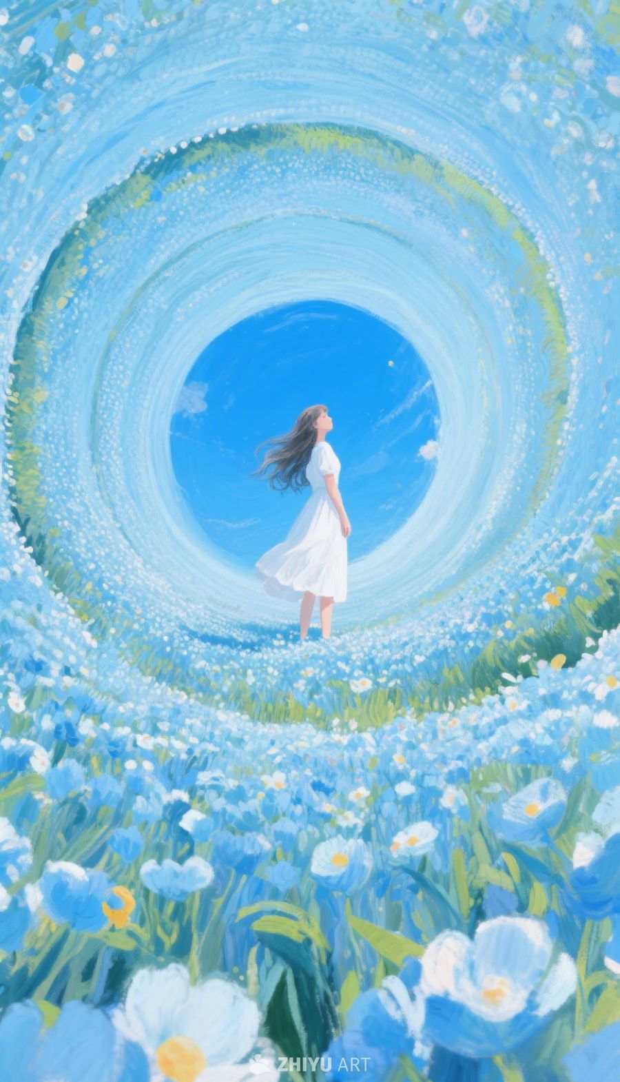 莫奈风格下的女孩 5