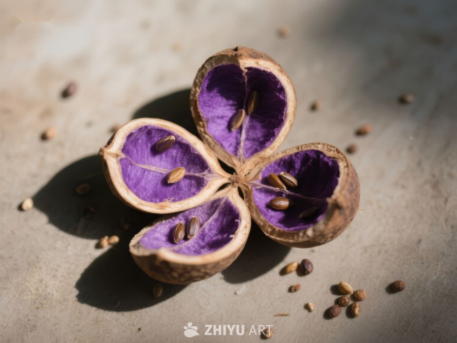 紫色果壳中的种子 798
