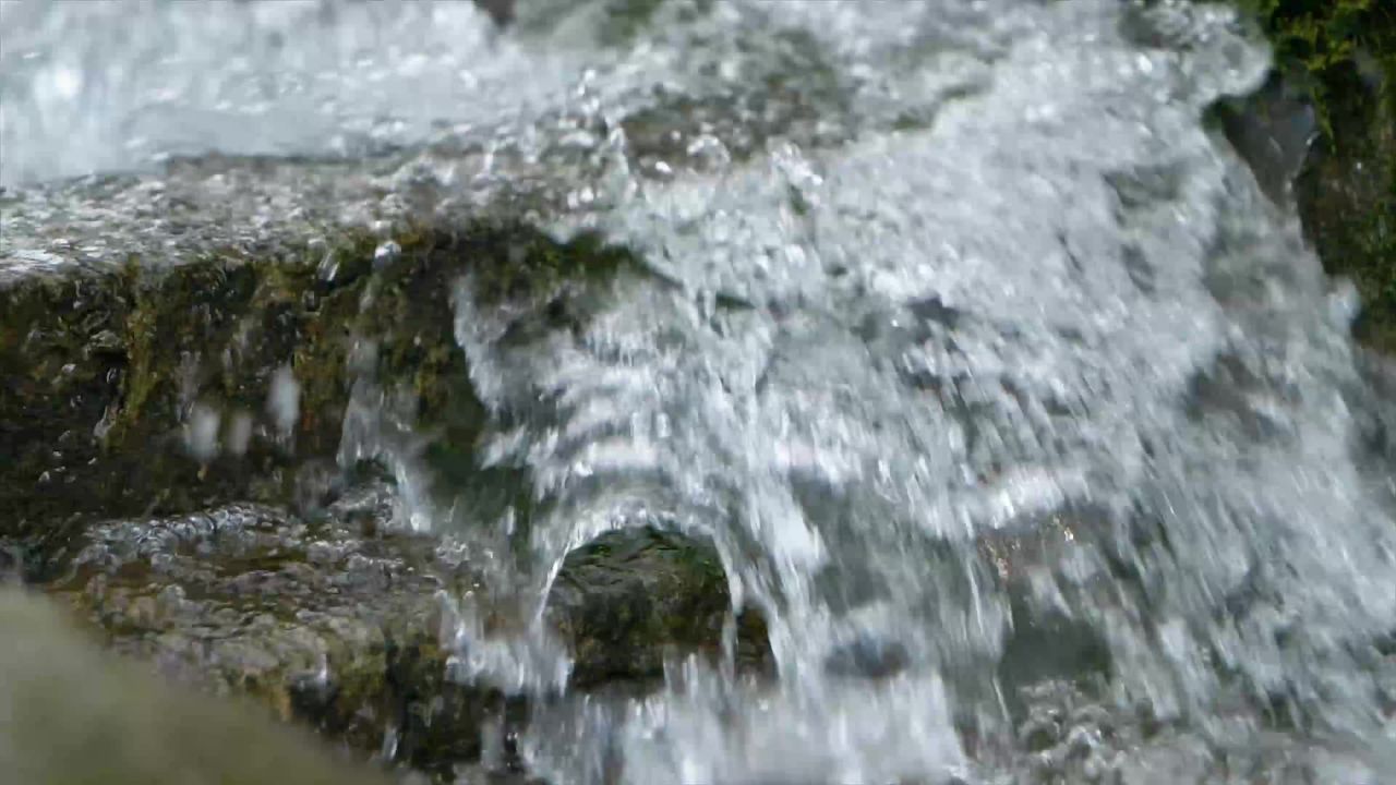 4k瀑布流水自然落水-流水飞溅浪花