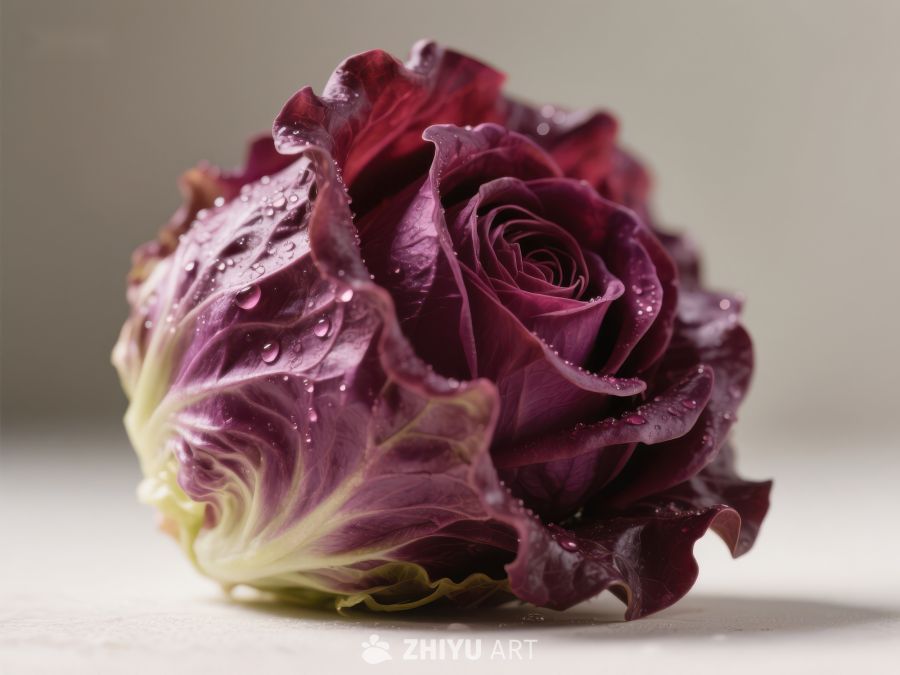 紫红色卷心菜的特写 696