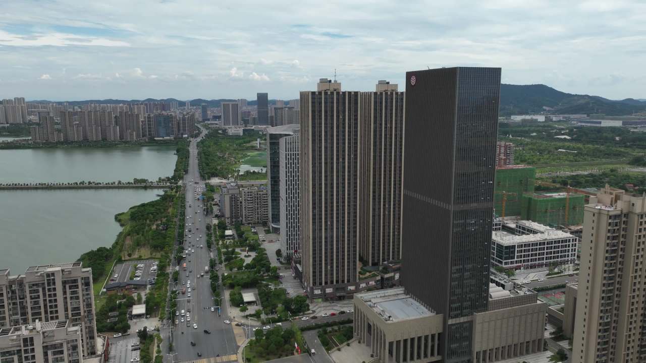 航拍武汉江夏区